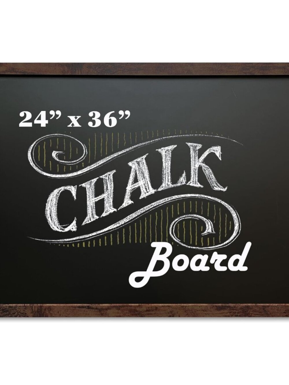 Rustic Wood Magnetic Board for Wall, Stain Resistant, 24"x36"